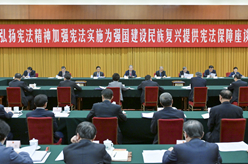 趙樂際出席“弘揚憲法精神，加強憲法實施，為強國建設、民族復興提供憲法保障”座談會并講話