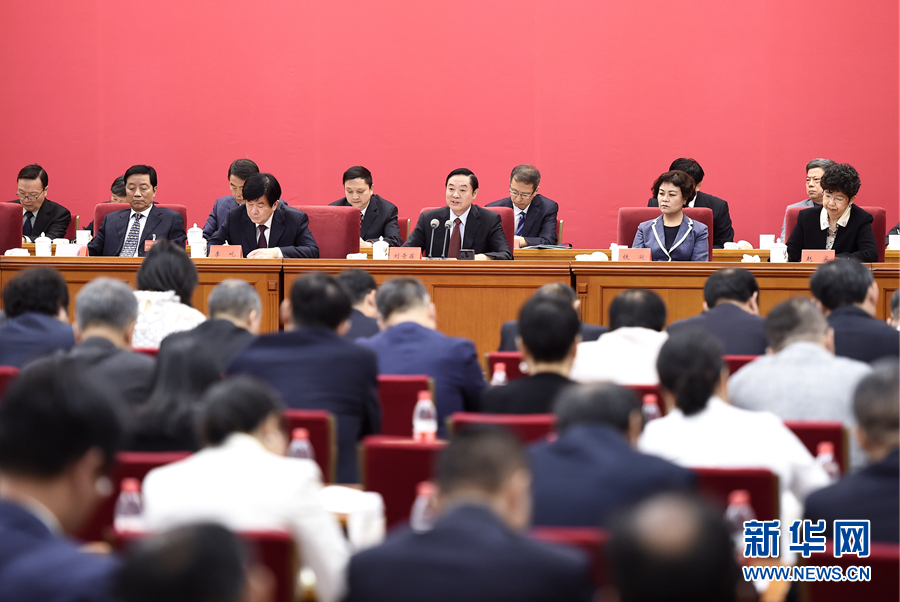 9月20日，中國電視藝術(shù)家協(xié)會(huì)第六次全國代表大會(huì)在北京召開。中共中央政治局委員、中央書記處書記、中宣部部長劉奇葆出席開幕式并講話。新華社記者 燕雁 攝