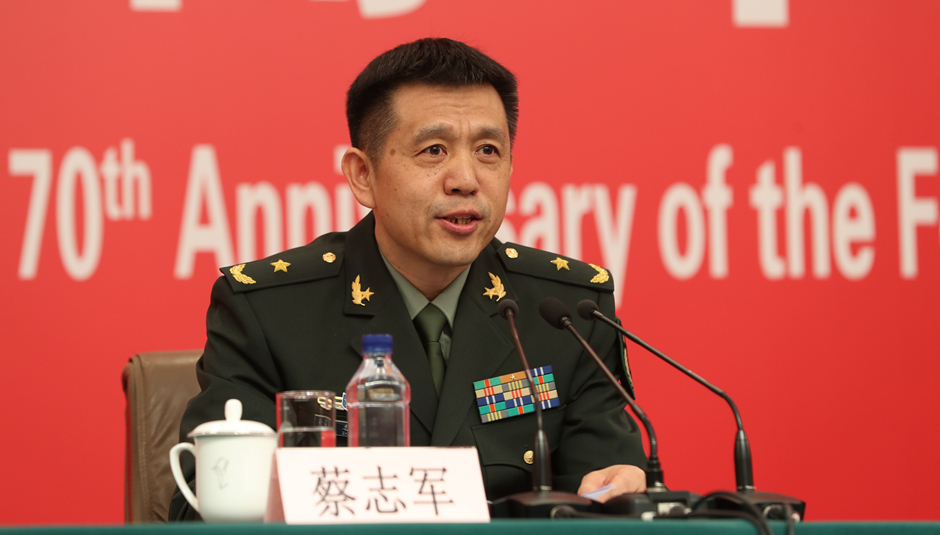 閱兵領(lǐng)導(dǎo)小組辦公室副主任、中央軍委聯(lián)合參謀部作戰(zhàn)局副局長蔡志軍